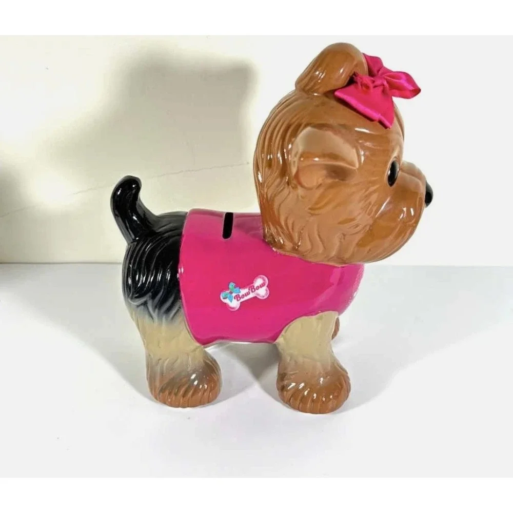 JoJo Siwa BOW-BOW Yorkie DOG Puppy Piggy Coin CERAMIC BANK 9